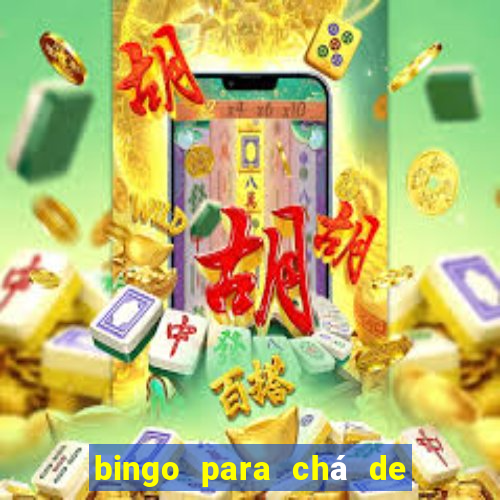 bingo para chá de bebê para imprimir grátis